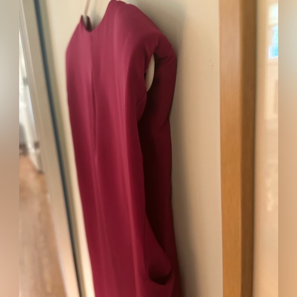 Zara fuchsia shift dress with padded shoulders, size medium - Picture 4 of 7